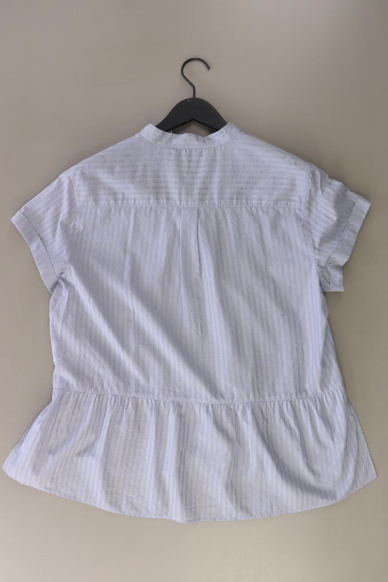 Windsor Kurzarmbluse Gr. 42 gestreift blau aus Baumwolle