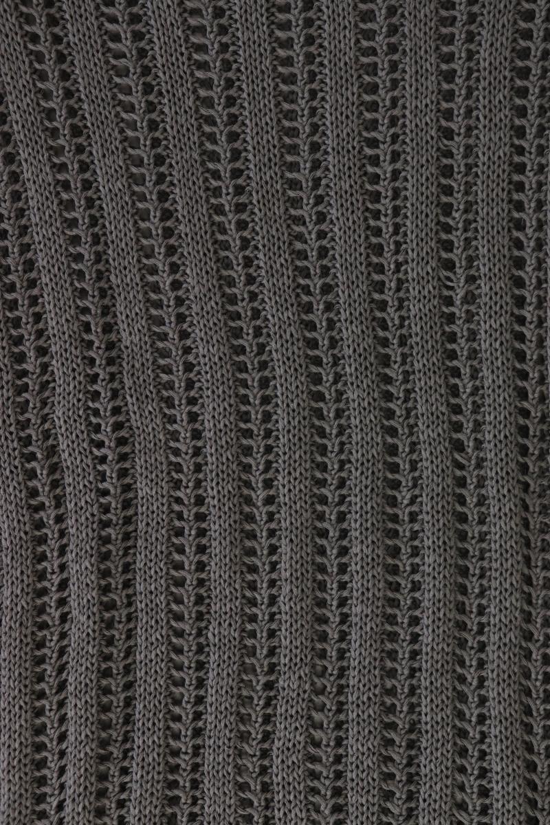 Luisa Cerano Strickshirt Gr. 42 Kurzarm grau