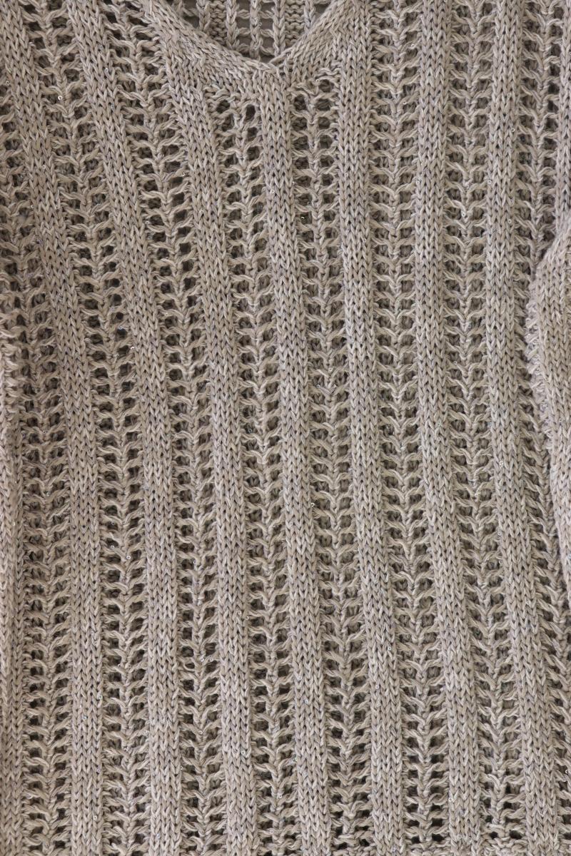Luisa Cerano Langarmpullover Gr. 42 grau aus Baumwolle