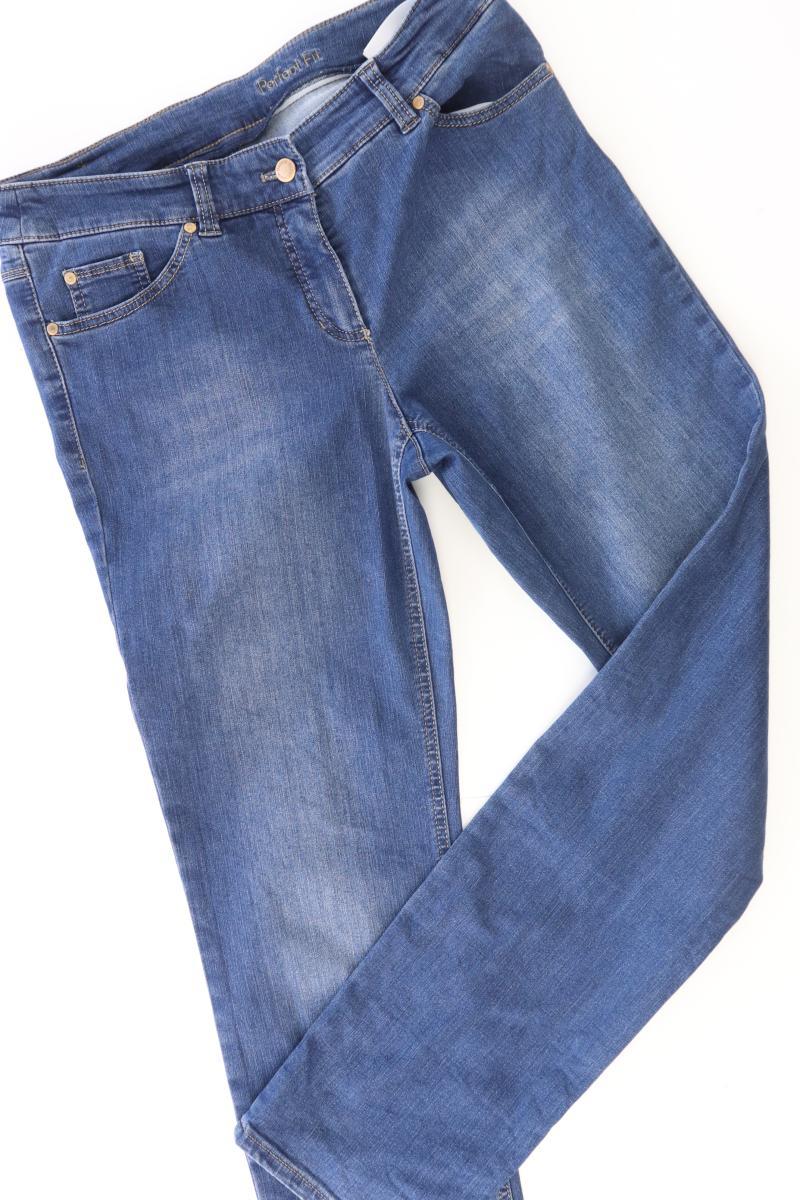 Gerry Weber Straight Jeans Gr. 42 blau aus Baumwolle