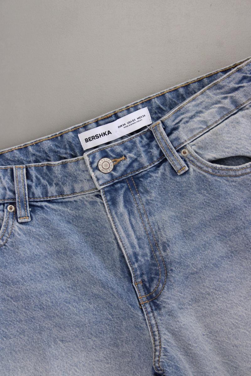Bershka Jeansshorts Gr. 34 blau aus Baumwolle