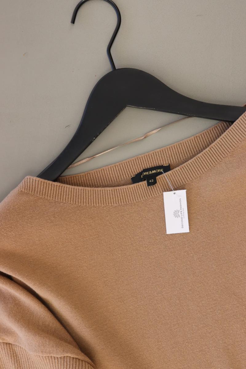 More&More Feinstrickpullover Gr. 42 braun aus Viskose