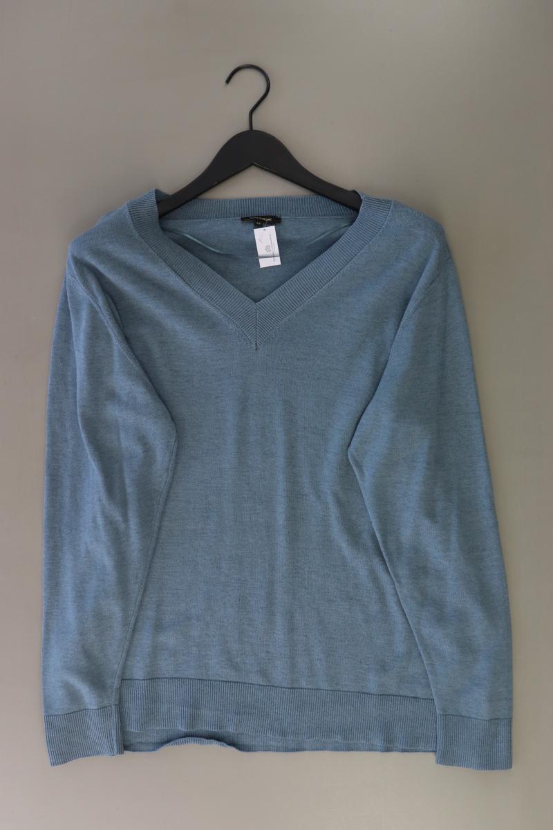 More&More Feinstrickpullover Gr. 42 blau aus Viskose