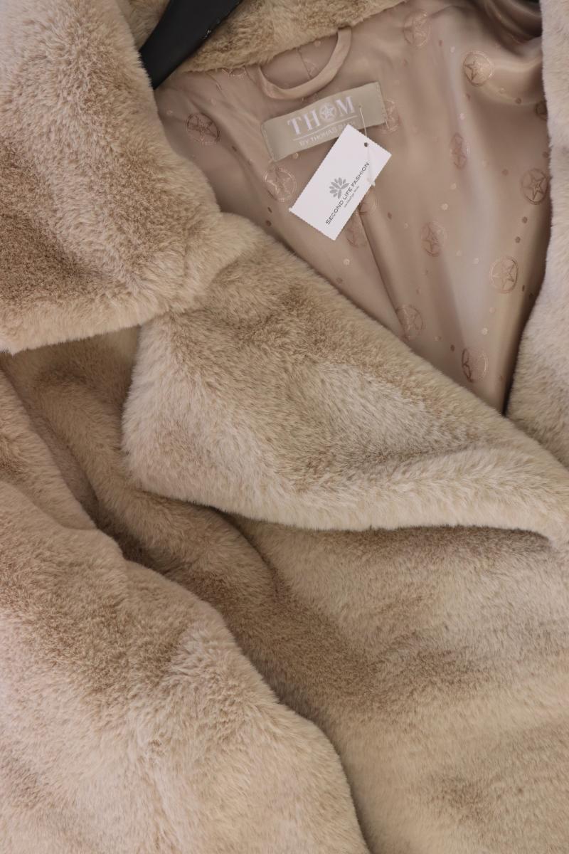 Thom by Thomas Rath Kunstfellmantel Gr. 42 neuwertig creme aus Polyester