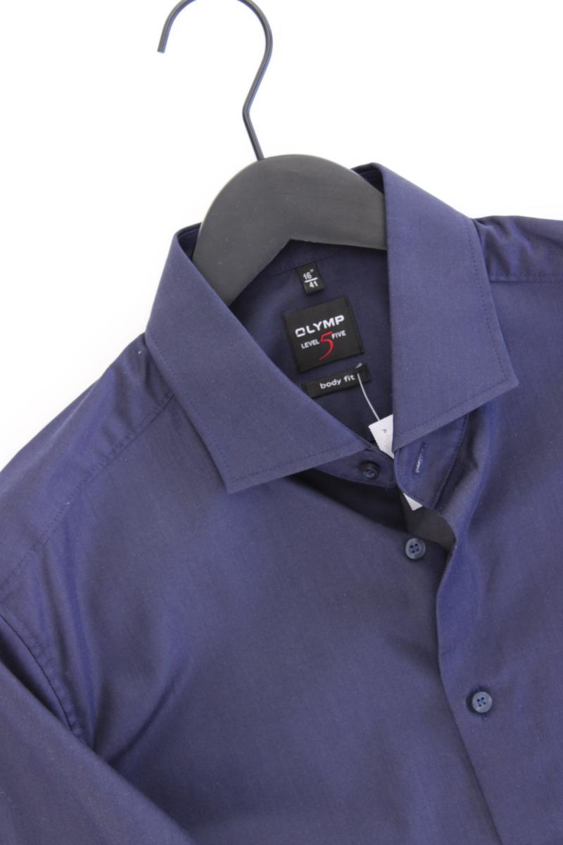 Olymp Langarmhemd für Herren Gr. Hemdgröße 41 blau aus Baumwolle
