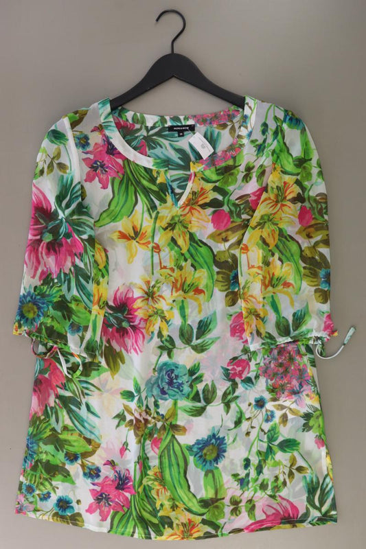 More&More Tunikakleid Gr. 38 mit Blumenmuster 3/4 Ärmel mehrfarbig aus Polyester