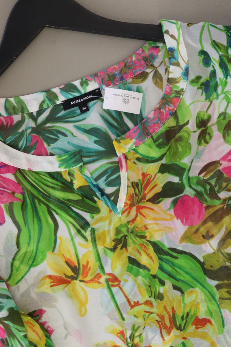 More&More Tunikakleid Gr. 38 mit Blumenmuster 3/4 Ärmel mehrfarbig aus Polyester