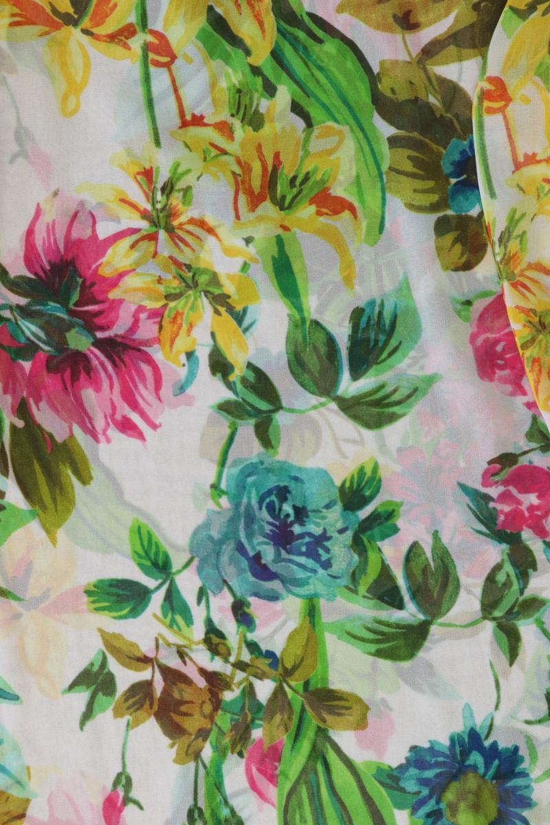 More&More Tunikakleid Gr. 38 mit Blumenmuster 3/4 Ärmel mehrfarbig aus Polyester