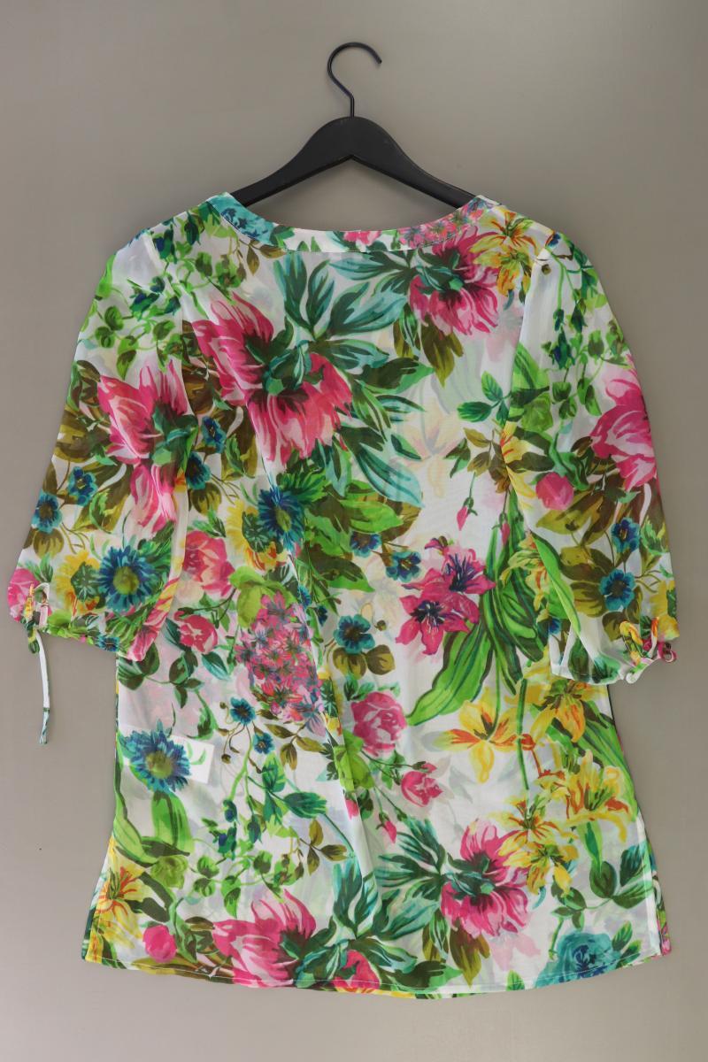 More&More Tunikakleid Gr. 38 mit Blumenmuster 3/4 Ärmel mehrfarbig aus Polyester