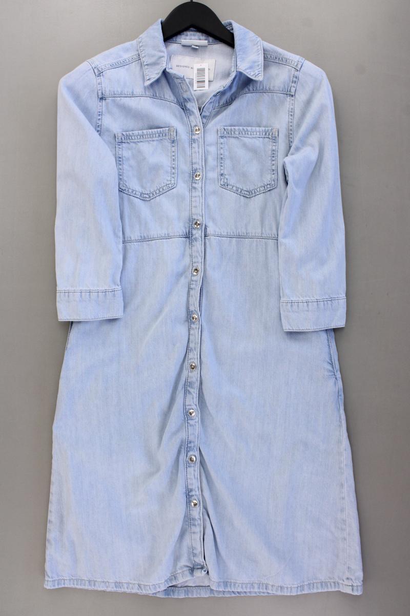 Street One Jeanskleid Gr. 34 neuwertig 3/4 Ärmel blau aus Baumwolle