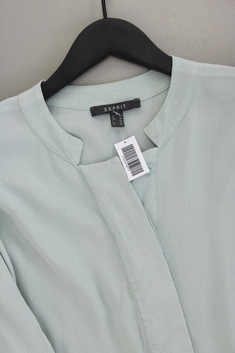 Esprit Langarmbluse Gr. 42 blau aus Viskose