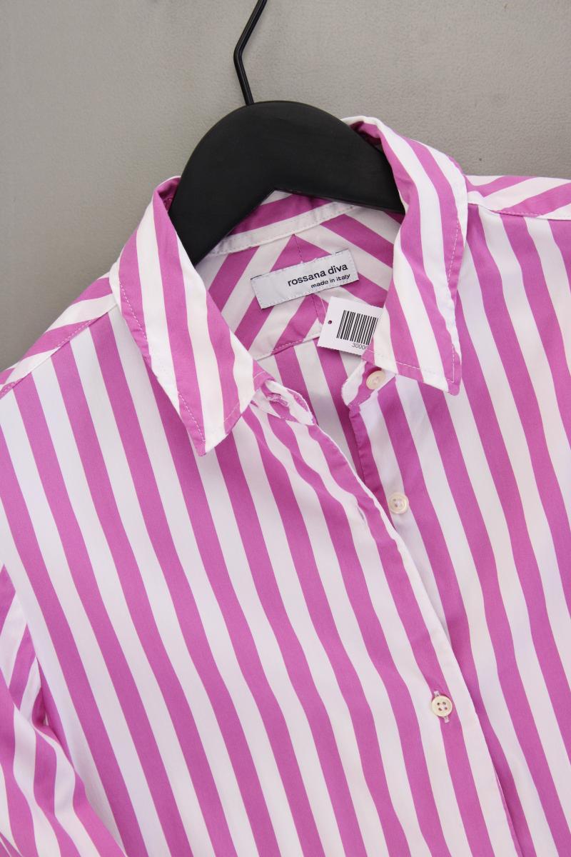 rossana diva Longbluse Gr. 36 gestreift Langarm pink aus Baumwolle