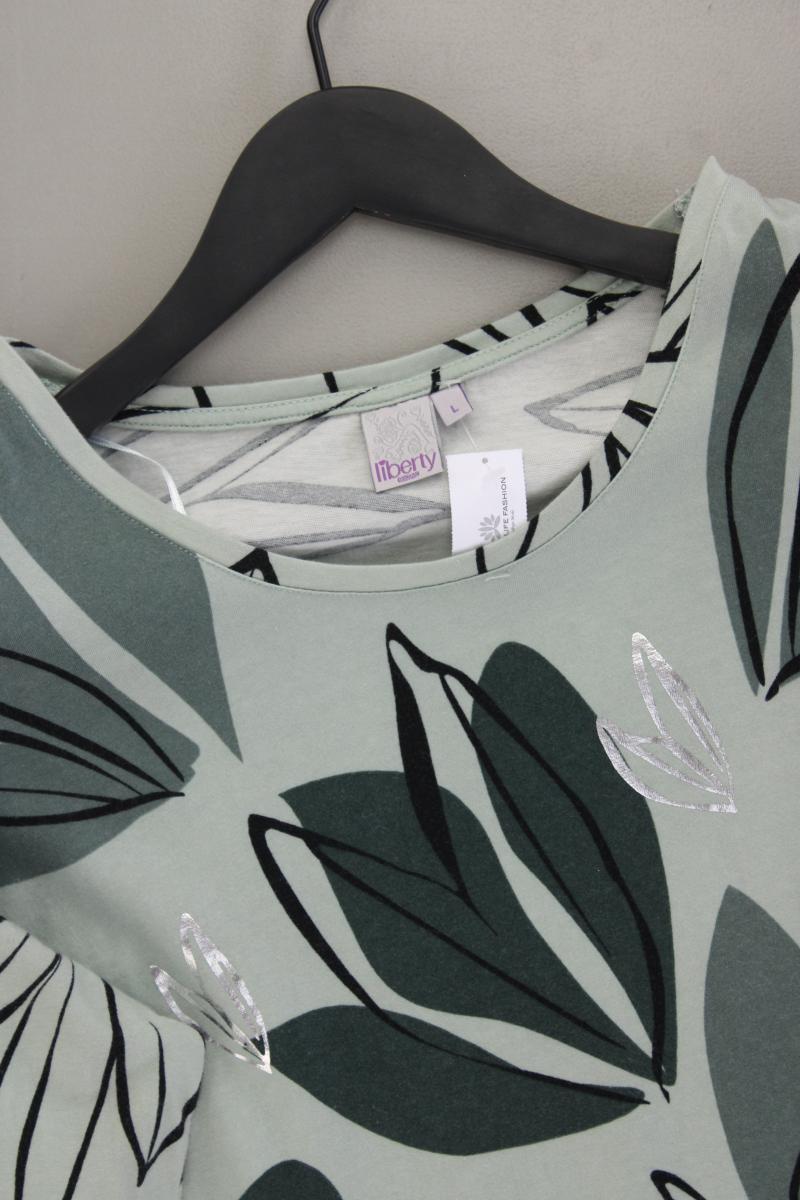 Liberty Longsleeve-Shirt Gr. L Langarm grün aus Baumwolle