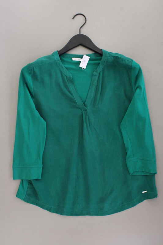 Brax Classic Bluse Gr. 40 3/4 Ärmel grün aus Viskose