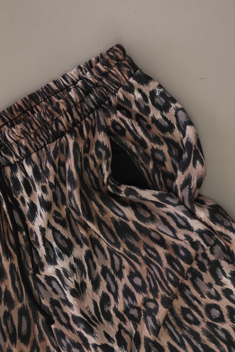 Zara Stoffhose Gr. L mit Tierdruck braun aus Polyester