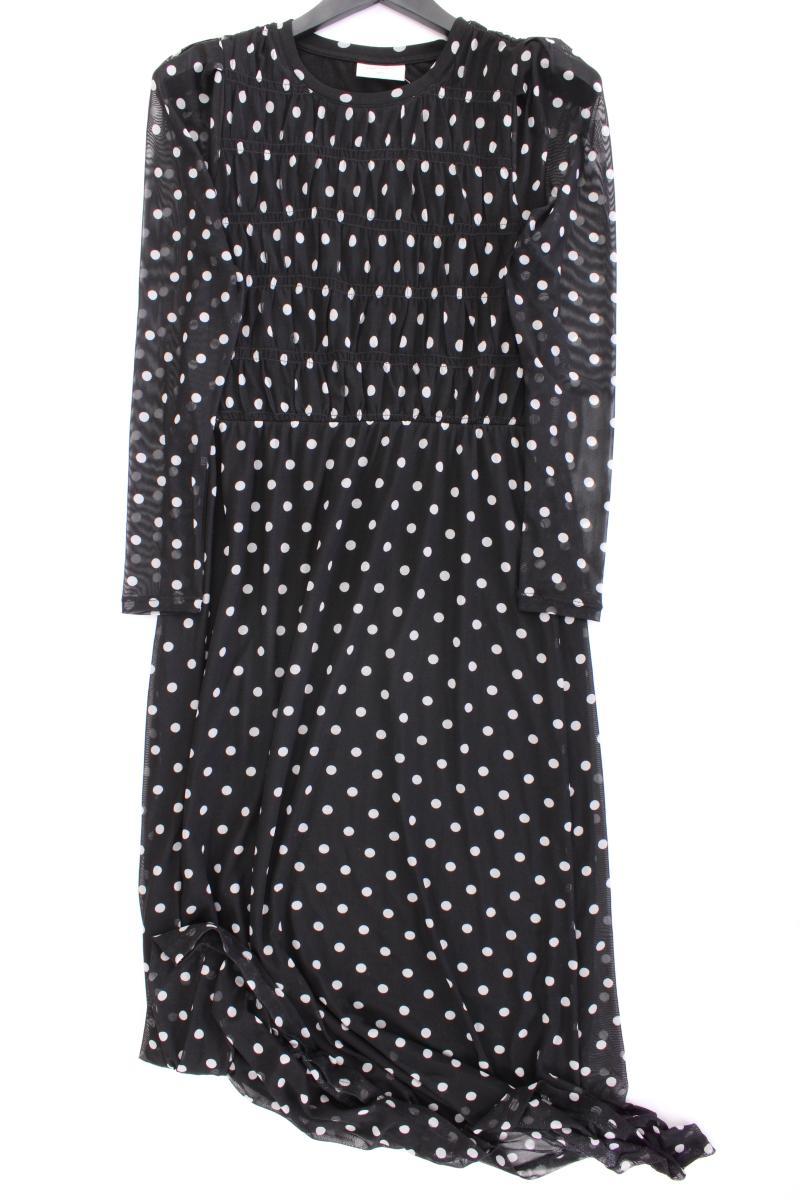 Free/Quent Chiffonkleid Gr. S gepunktet Langarm schwarz