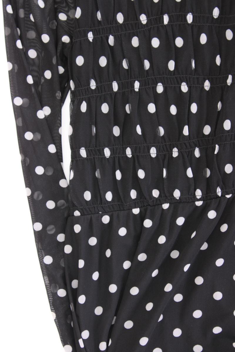 Free/Quent Chiffonkleid Gr. S gepunktet Langarm schwarz