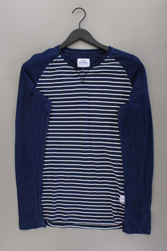 Mills Brothers Longsleeve-Shirt für Herren Gr. M Langarm blau