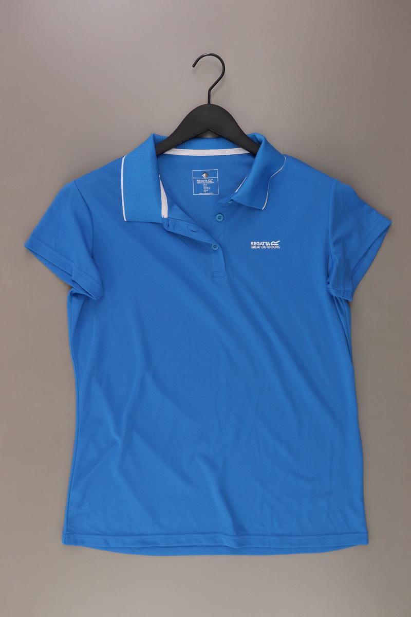 Regatta Poloshirt Gr. 44 Kurzarm blau