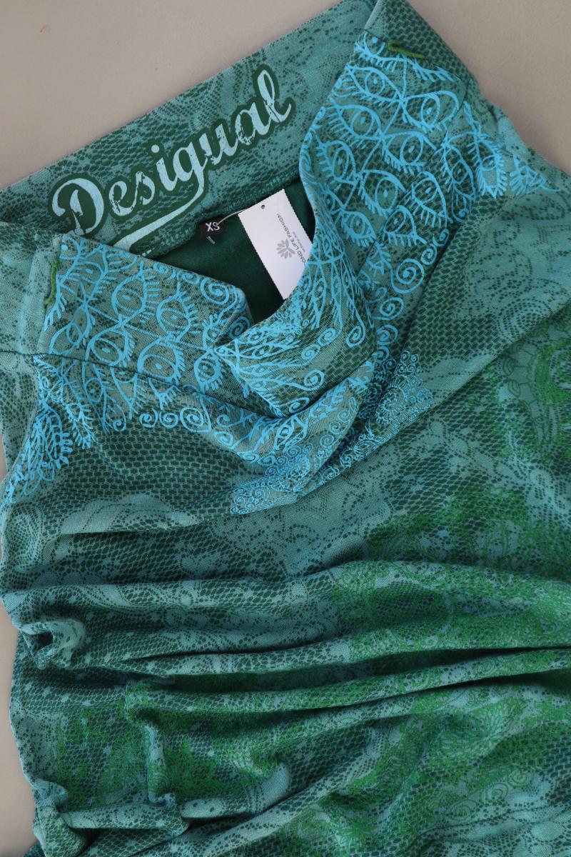 Desigual Stretchrock Gr. XS mit Blumenmuster grün