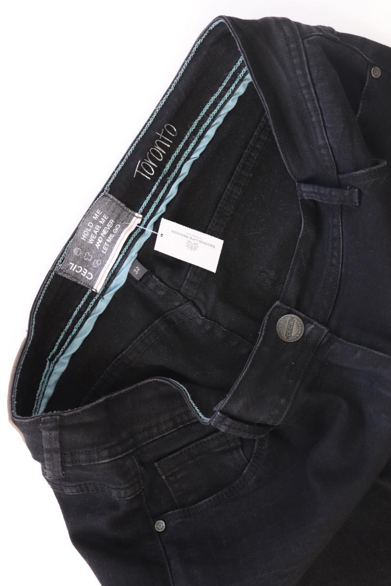 Cecil Skinny Jeans Gr. W32 schwarz aus Baumwolle