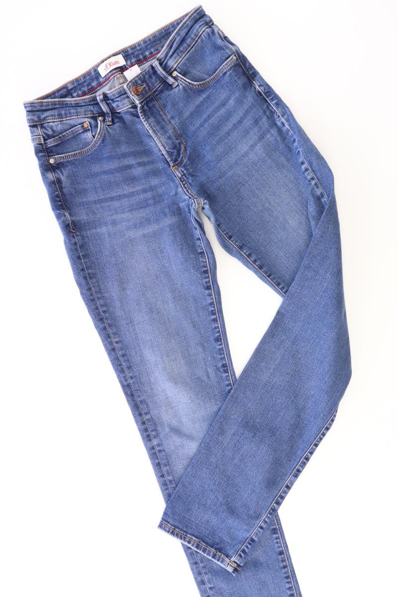 s.Oliver Skinny Jeans Gr. 34 blau aus Baumwolle