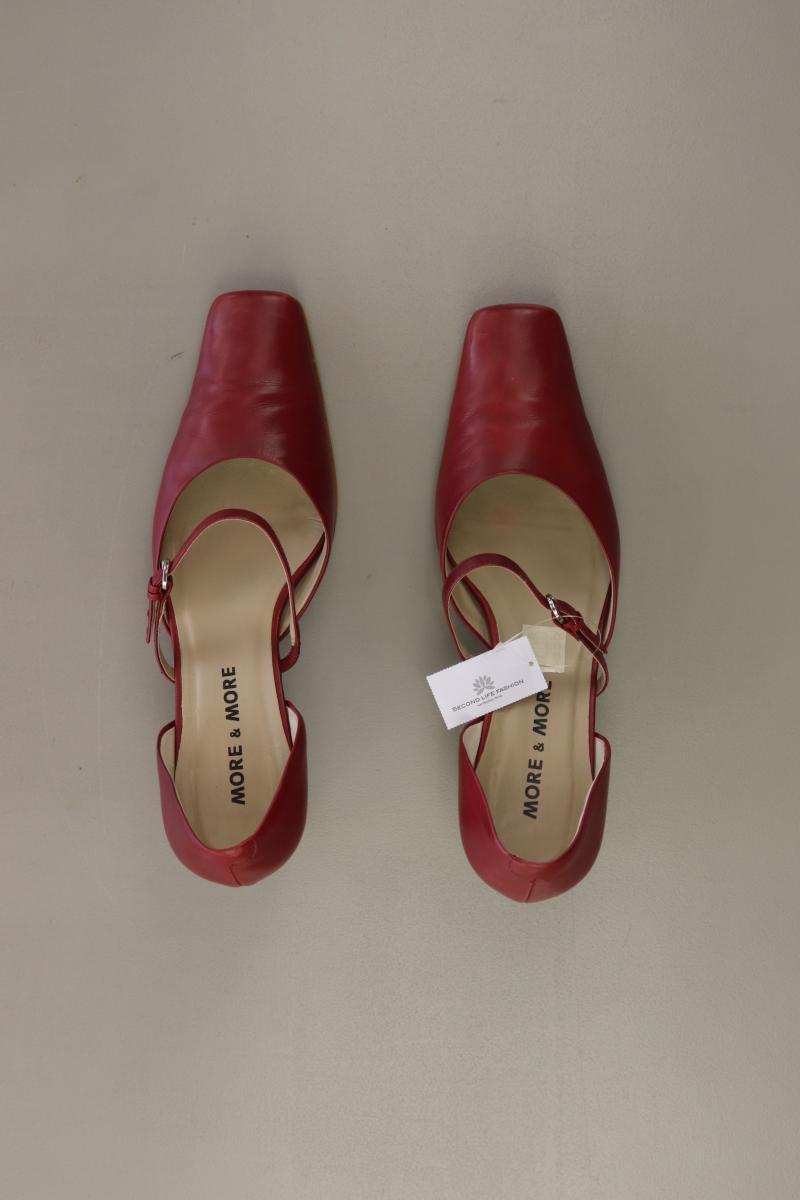 More&More Pumps Gr. 39 rot aus Leder
