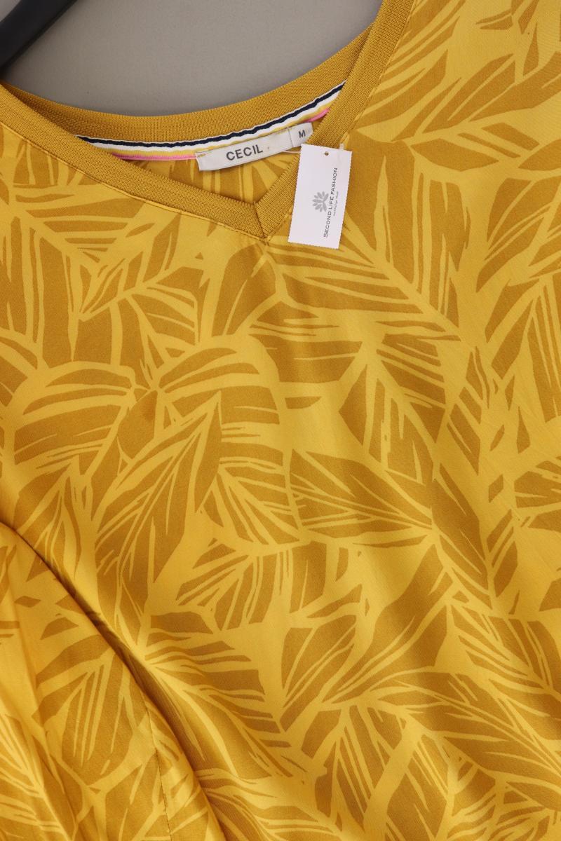 Cecil Shirt mit V-Ausschnitt Gr. M mit Blumenmuster 3/4 Ärmel gelb