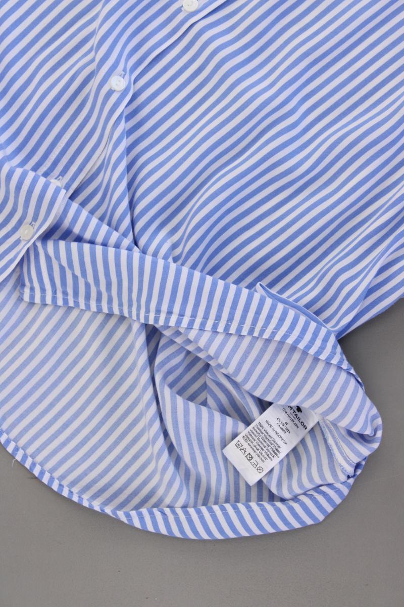 Tom Tailor Kurzarmbluse Gr. 44 gestreift blau aus Viskose