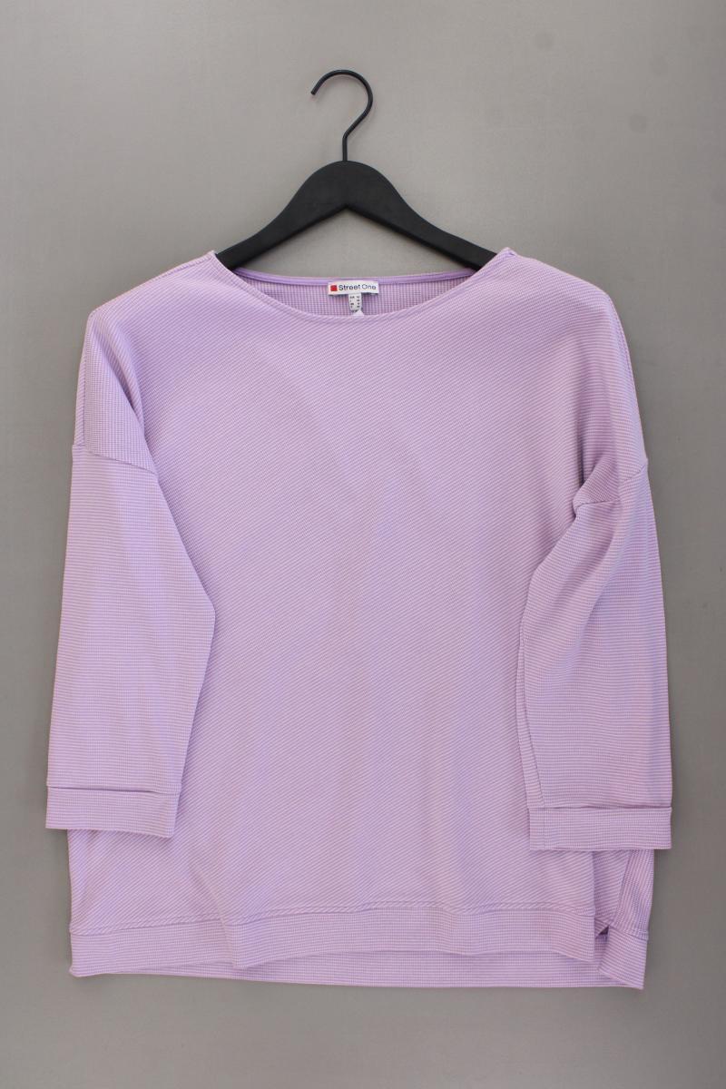 Street One Feinstrickpullover Gr. 42 neuwertig lila aus Baumwolle