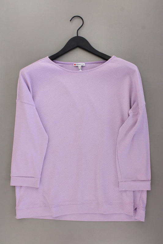 Street One Feinstrickpullover Gr. 42 neuwertig lila aus Baumwolle