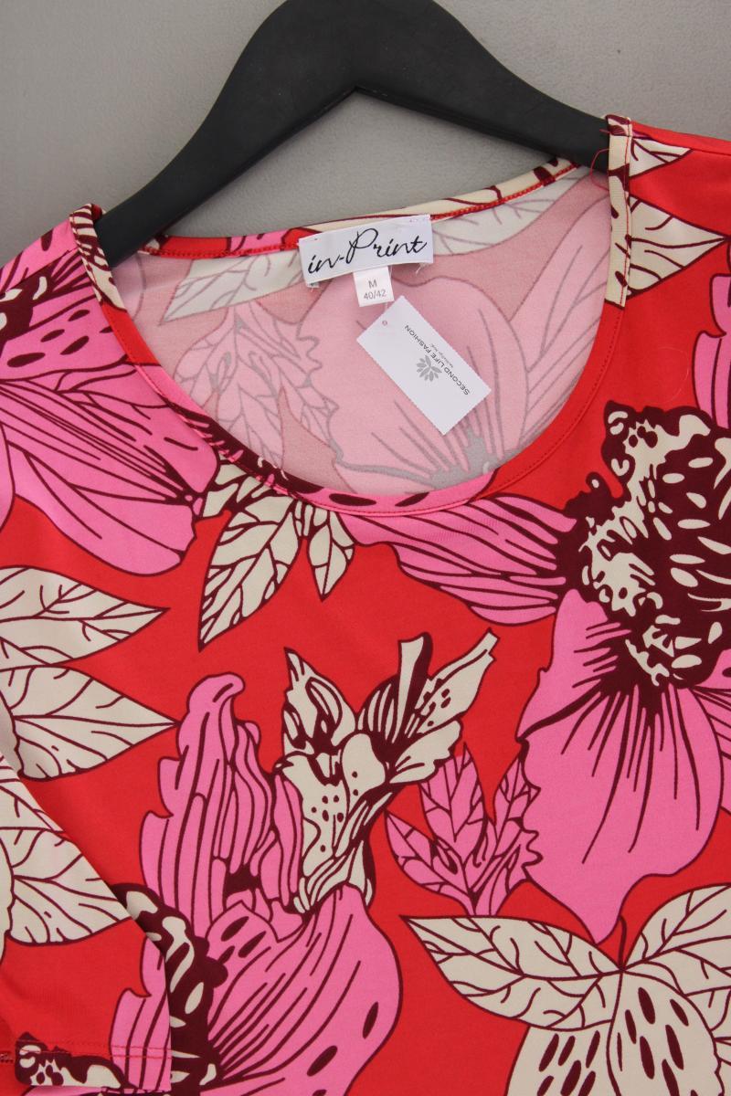 in-Print T-Shirt Gr. 40/42 neuwertig Kurzarm rot aus Polyester