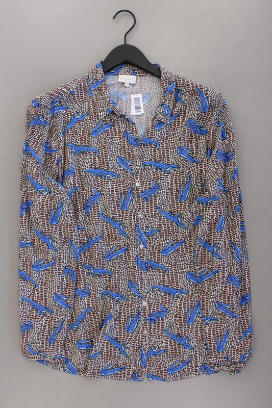 Milano Italy Bluse mit Krokodilmuster Gr. 46 Langarm mehrfarbig aus Viskose