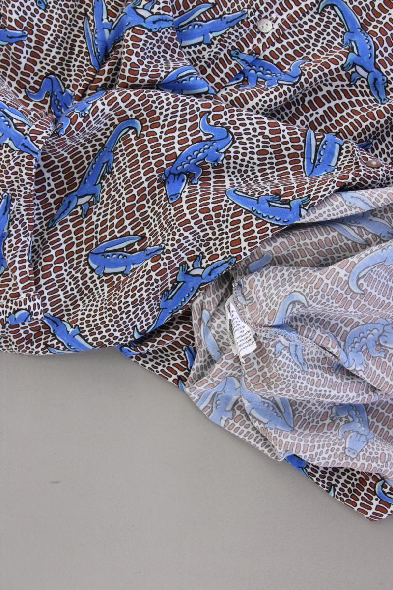 Milano Italy Bluse mit Krokodilmuster Gr. 46 Langarm mehrfarbig aus Viskose