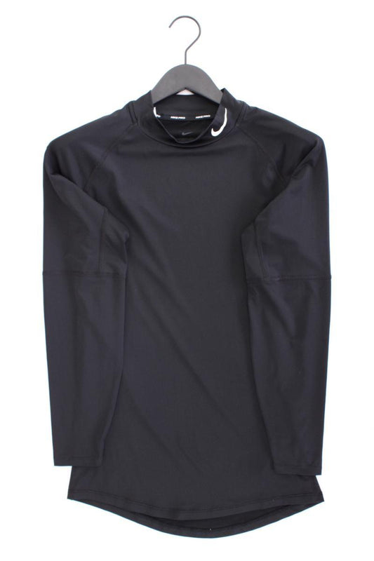 Nike Sportshirt für Herren Gr. M neuwertig Langarm schwarz aus Polyester