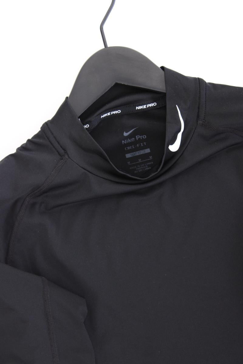 Nike Sportshirt für Herren Gr. M neuwertig Langarm schwarz aus Polyester