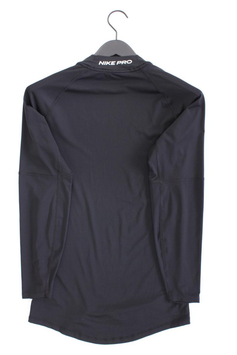 Nike Sportshirt für Herren Gr. M neuwertig Langarm schwarz aus Polyester