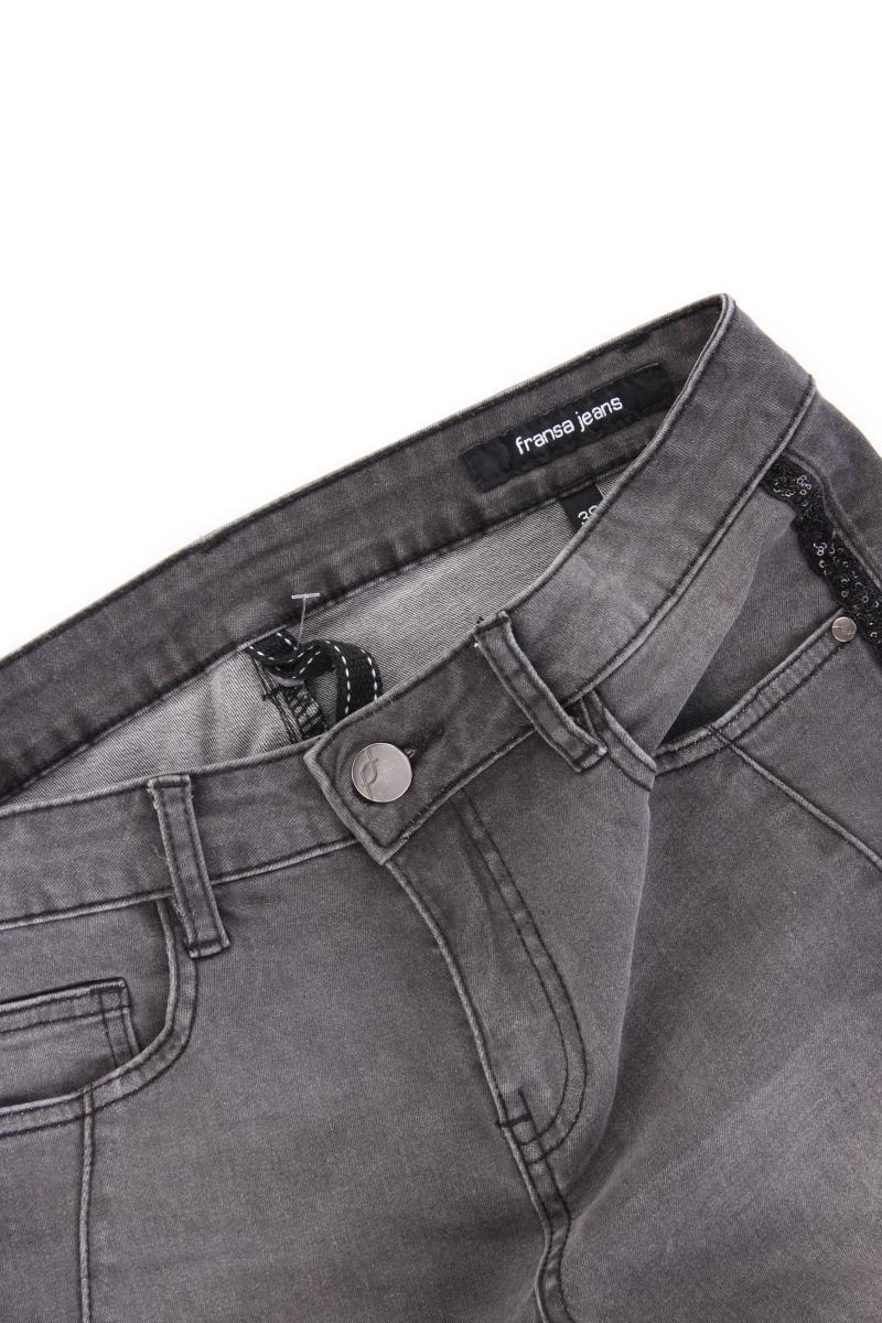 Fransa Skinny Jeans Gr. 38 grau aus Baumwolle