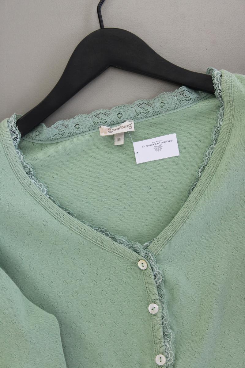 Deerberg Strickjacke Gr. M Langarm grün aus Baumwolle