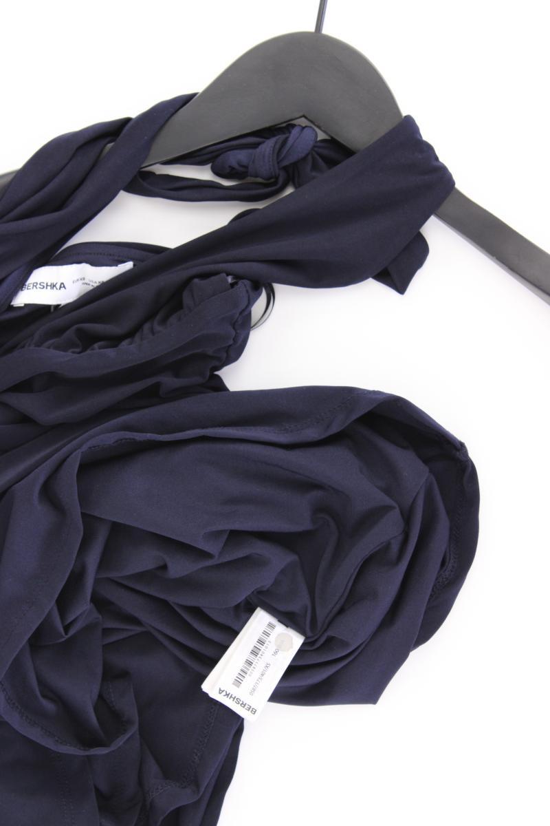 Bershka Neckholderkleid Gr. XS neuwertig Träger blau aus Polyester