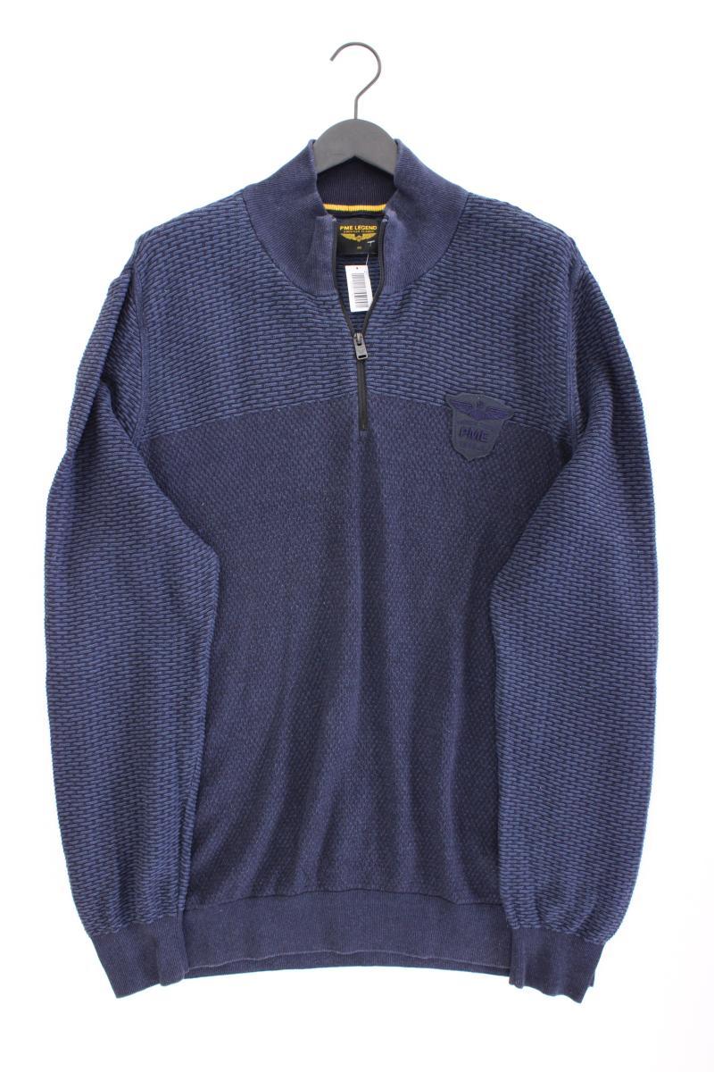 PME Legend Feinstrickpullover für Herren Gr. XXL blau aus Baumwolle