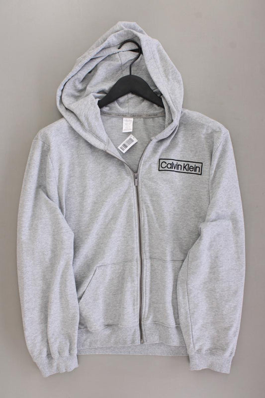 Calvin Klein Sweatjacke Gr. XL Langarm grau aus Baumwolle