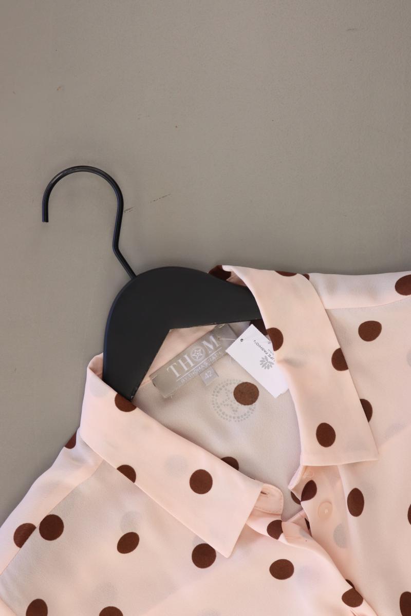 Thom by Thomas Rath Langarmbluse Gr. 42 gepunktet rosa aus Polyester