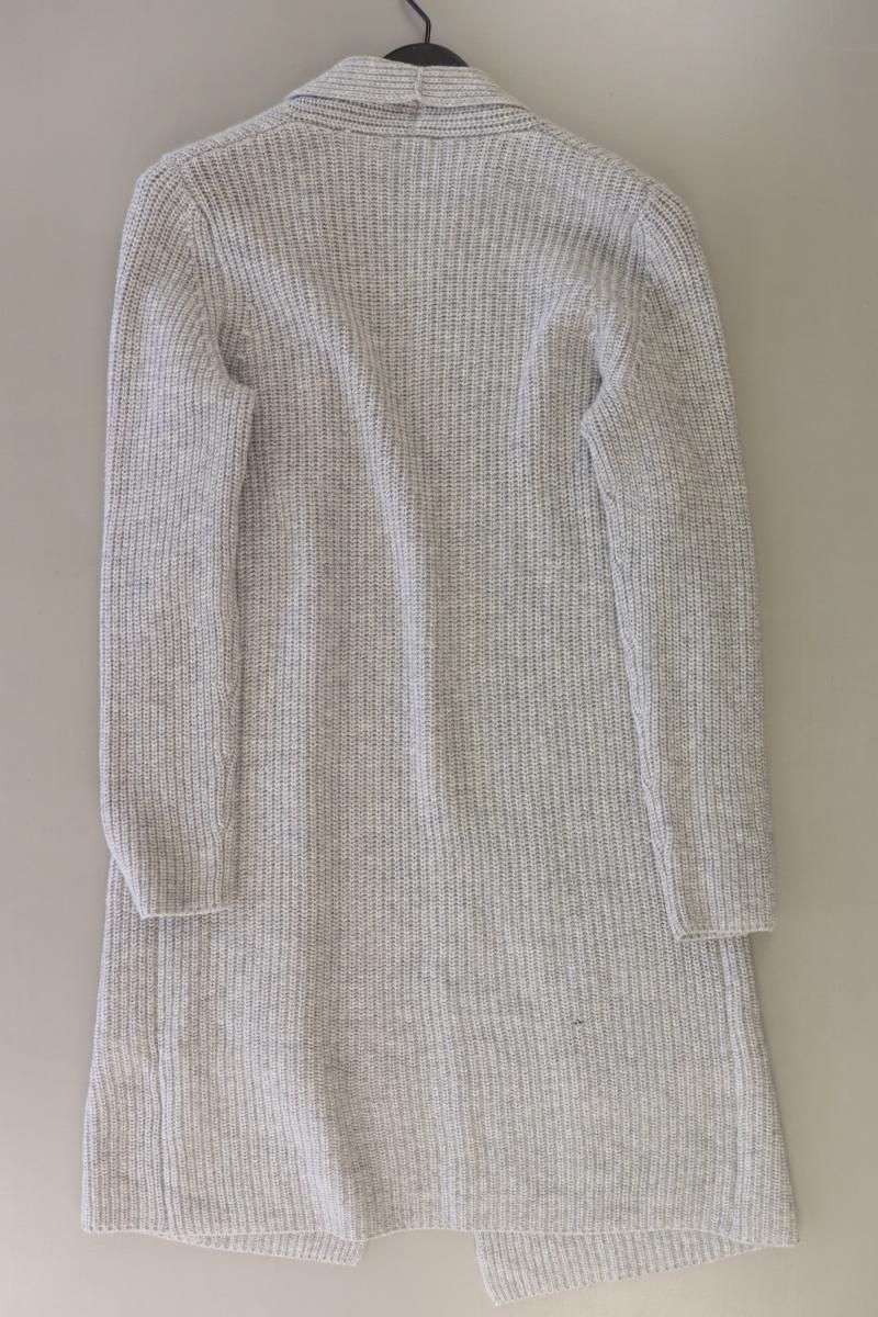 STRANDFEIN Cardigan mit Merino Wolle und Kashmir Gr. 42 Langarm grau