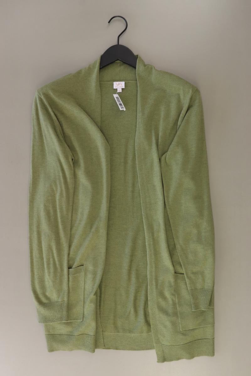 VA Milano Strickjacke mit Wolle Gr. 42 neuwertig Langarm grün aus Polyester