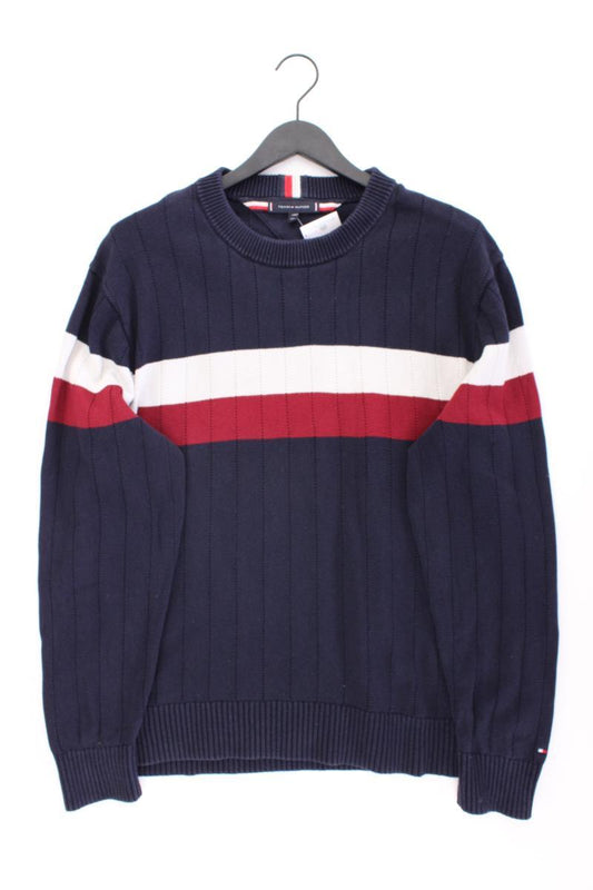 Tommy Hilfiger Feinstrickpullover für Herren Gr. XXL blau aus Baumwolle