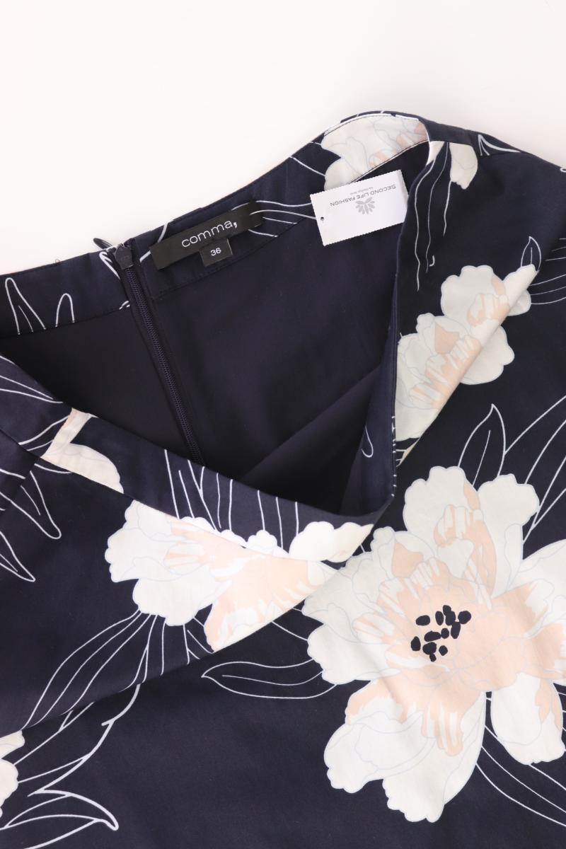 comma, Midirock Gr. 36 mit Blumenmuster blau aus Viskose