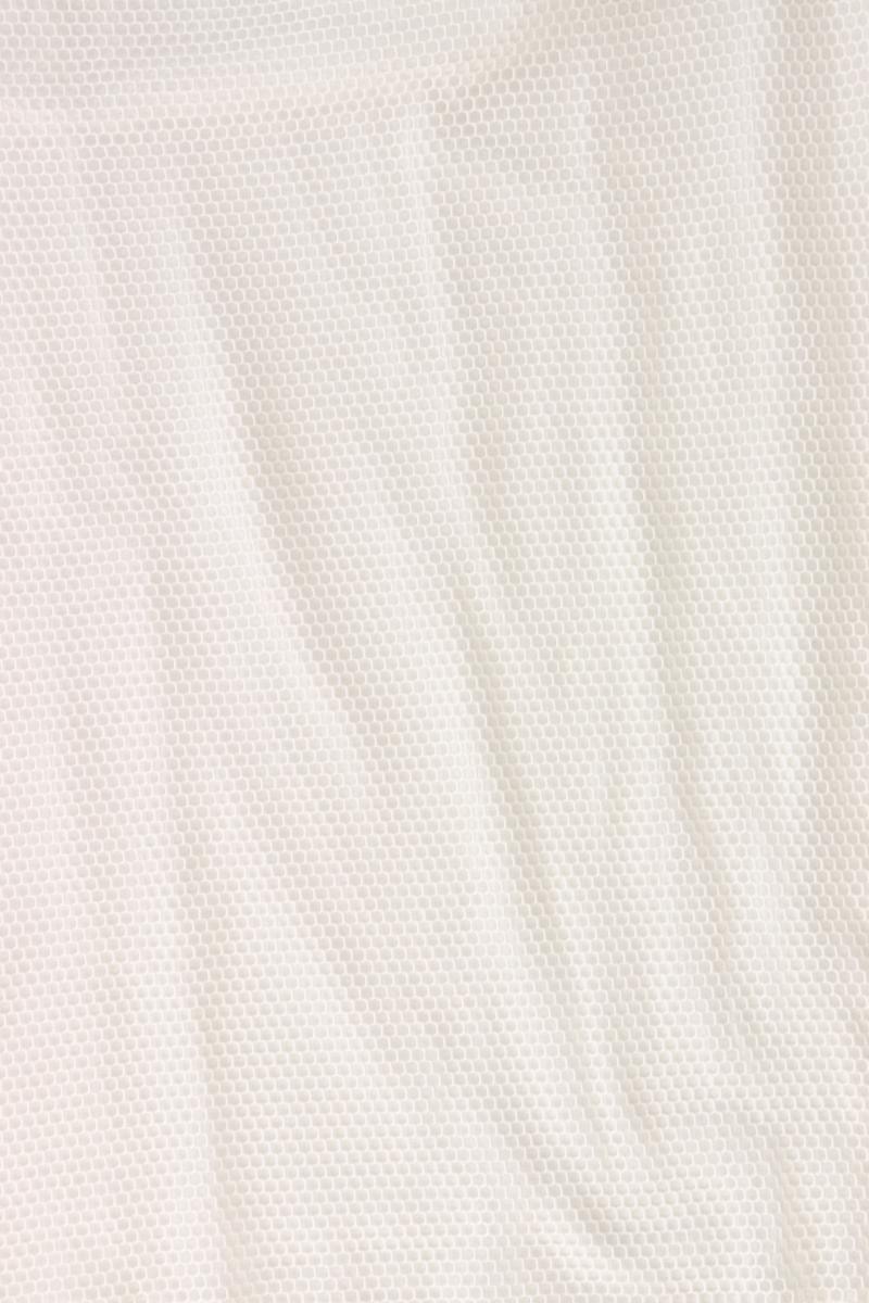 comma, Netzshirt Gr. 40 neuwertig Kurzarm weiß aus Polyester