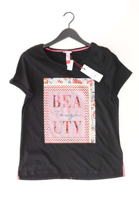 Street One Printshirt Gr. 40 neu mit Etikett Kurzarm schwarz aus Baumwolle