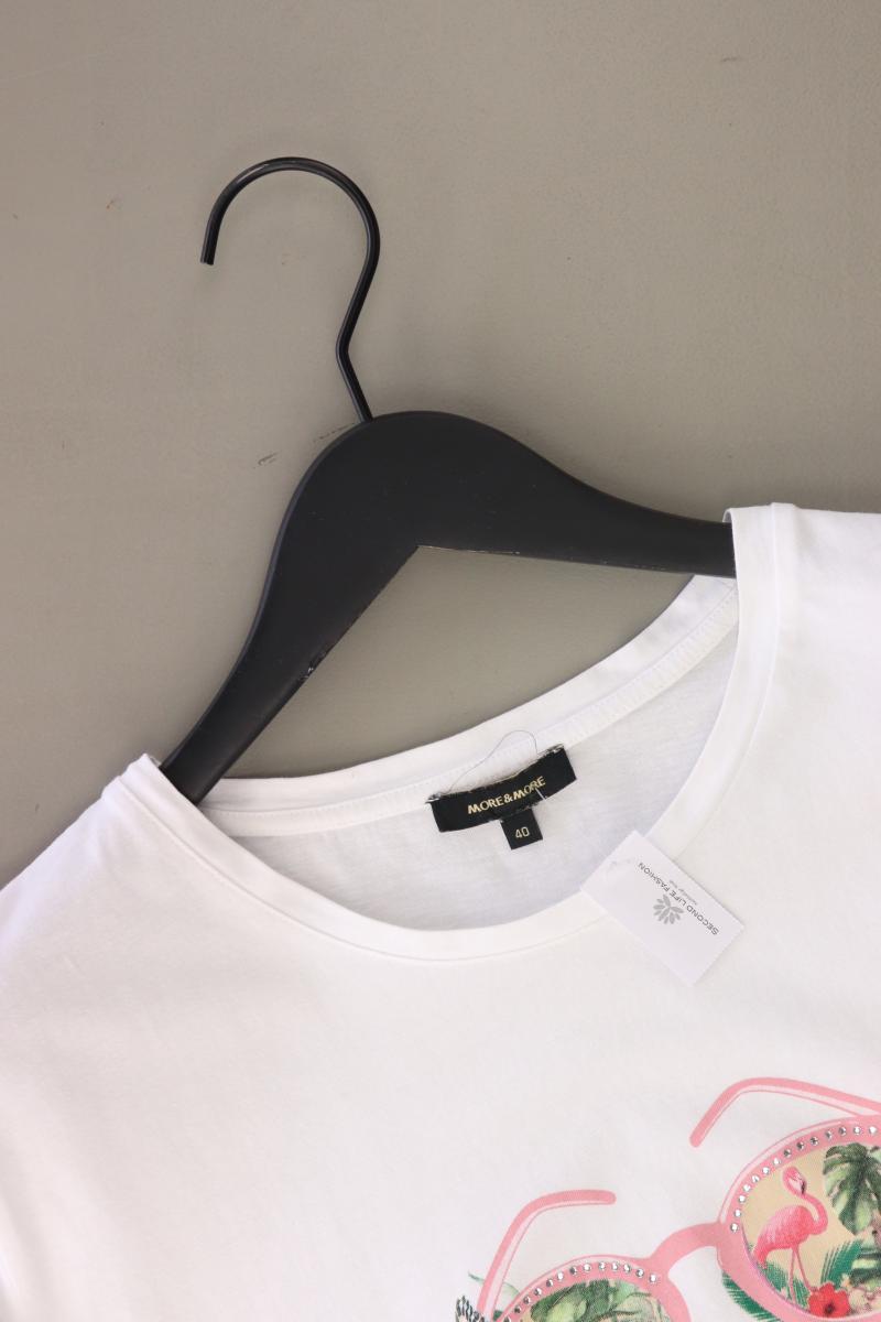 More&More Printshirt Gr. 40 Kurzarm weiß